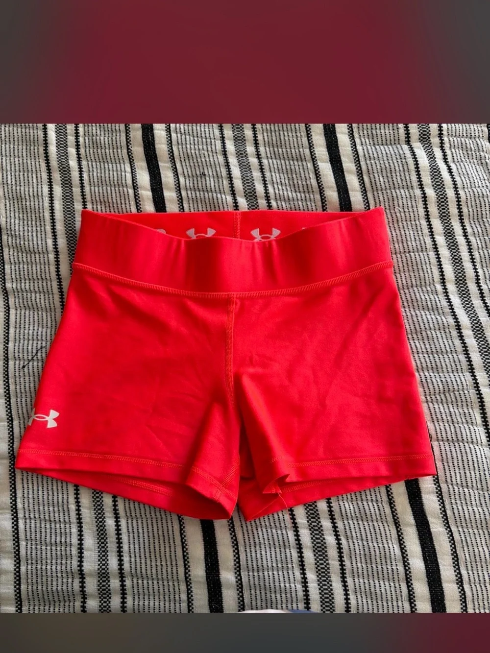 Under Armour Women’s Bright Red Compression Bike Shorts